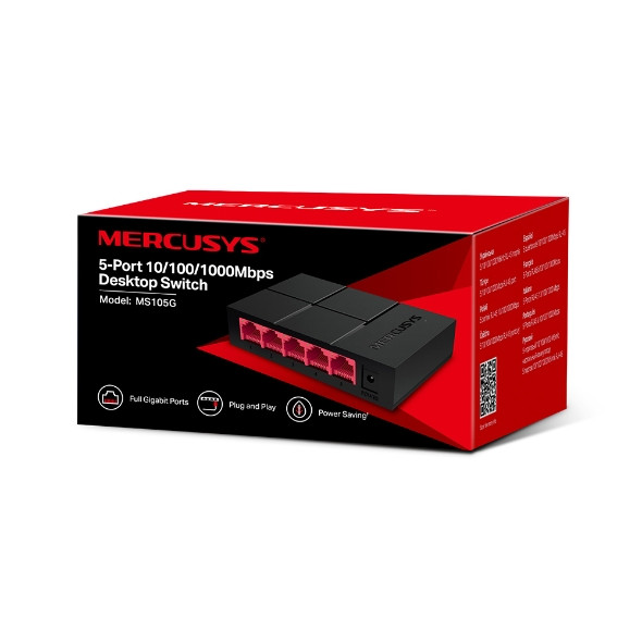 سوئیچ 5 پورت مرکوسیس مدل MS105G