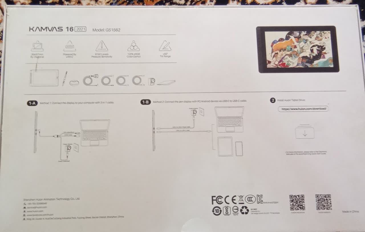 قلم نوری HUION KAMVAS 16